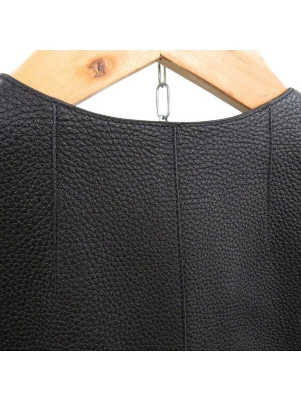 Hermes Long Gilet Deerskin Vest Black 0260 - Picture 6 of 10